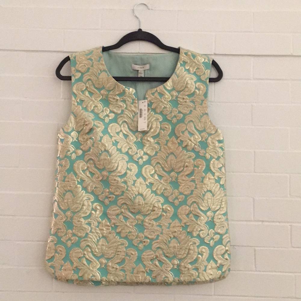 J.Crew brocade top